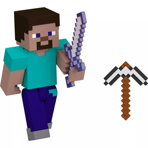 Minecraft Action Figures & Accessories Collection, 3.25-in Scale with Pixelated Design (Characters May Vary), HTN05