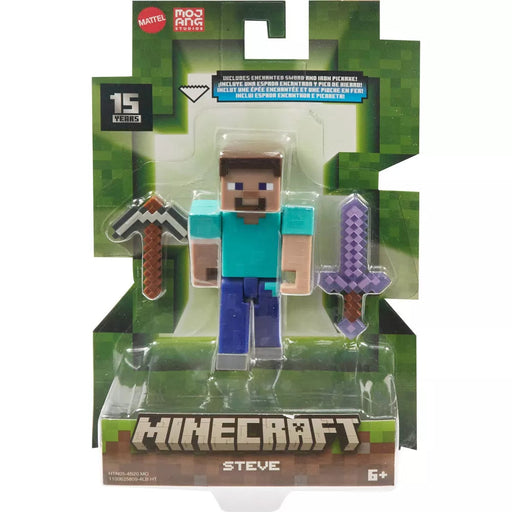 Minecraft Action Figures & Accessories Collection, 3.25-in Scale with Pixelated Design (Characters May Vary), HTN05