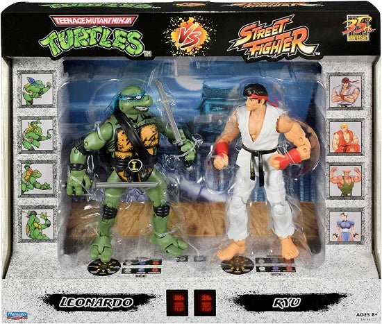 Teenage Mutant Ninja Turtles vs Street Fighter Figure Set (Leonardo & Ryu)