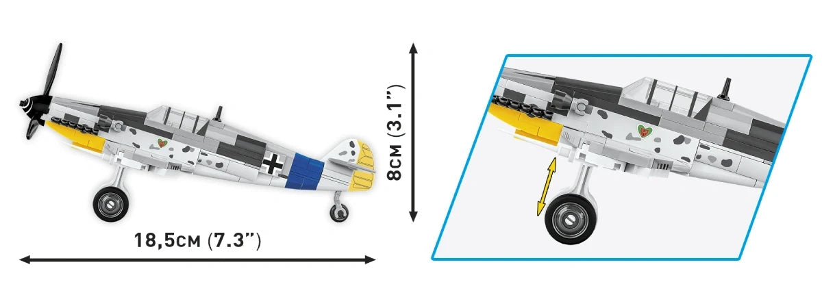 Cobi 5870 - World War II - Messerschmitt BF 109 G 125 pcs