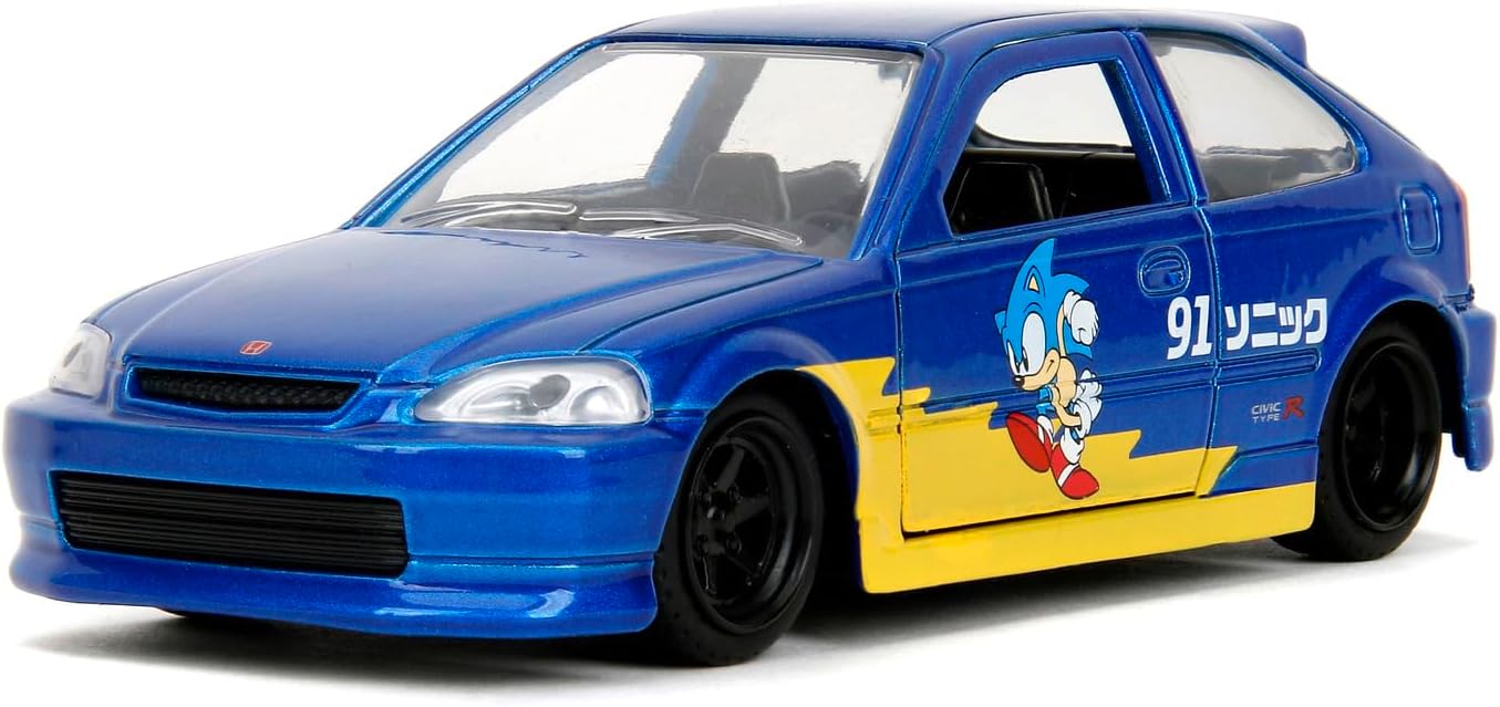 Jada - Sonic 1997 Honda Civic Type-R Die-Cast 1:32 Collectible Car