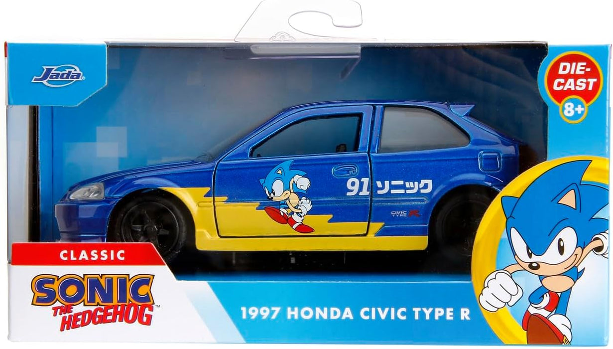 Jada Sonic 1997 Honda Civic Type-R Die-Cast 1:32 Collectible Car