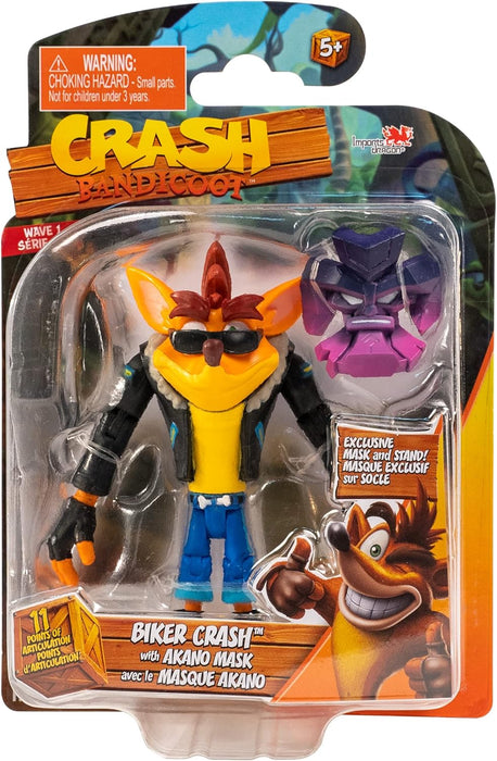 Crash Bandicoot - Biker Crash With Akano Mask & Stand Figure