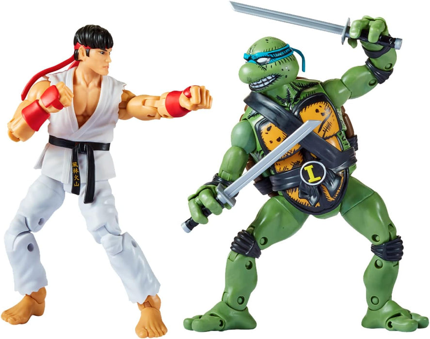 Teenage Mutant Ninja Turtles vs Street Fighter - Leonardo & Ryu Figure Set