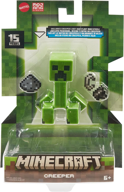 Minecraft Action Figures & Accessories Collection, 3.25-in Scale with Pixelated Design (Characters May Vary), HTL80