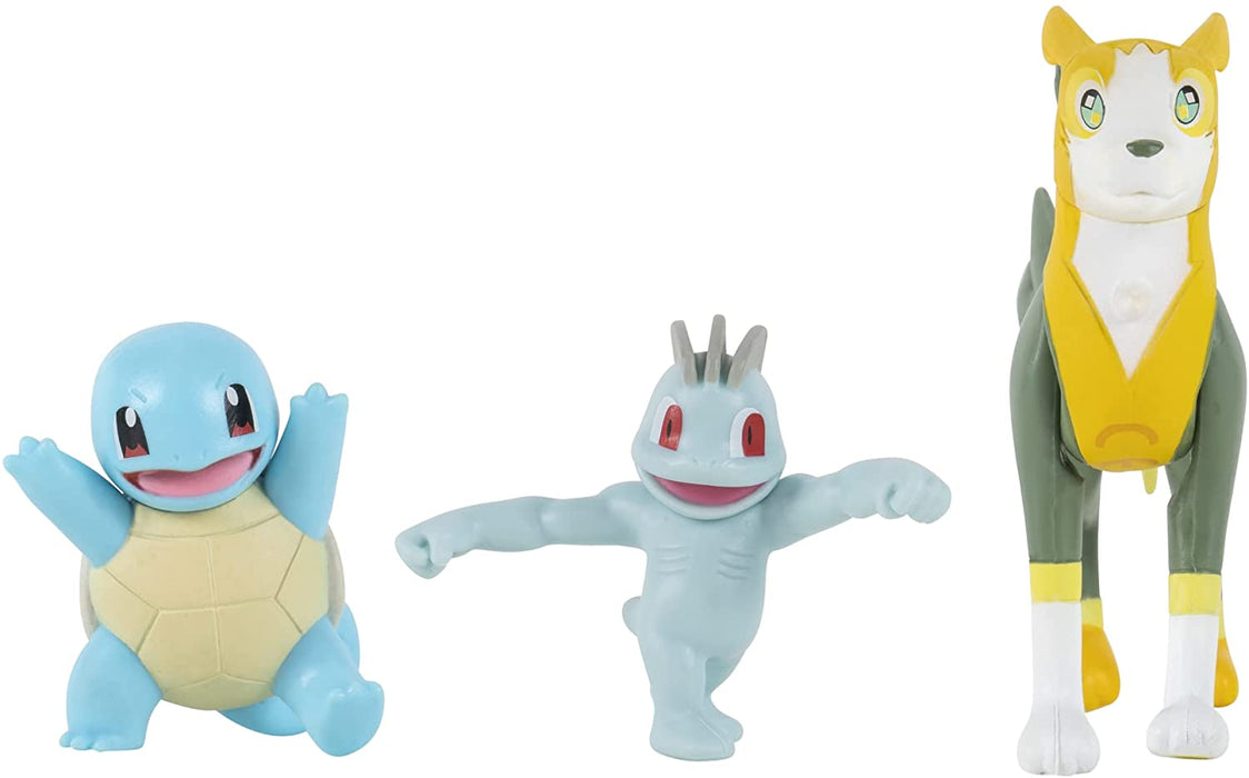Pokemon - Battle Figure 3-Figure Pack - Squirtle, Bultuno & Machop