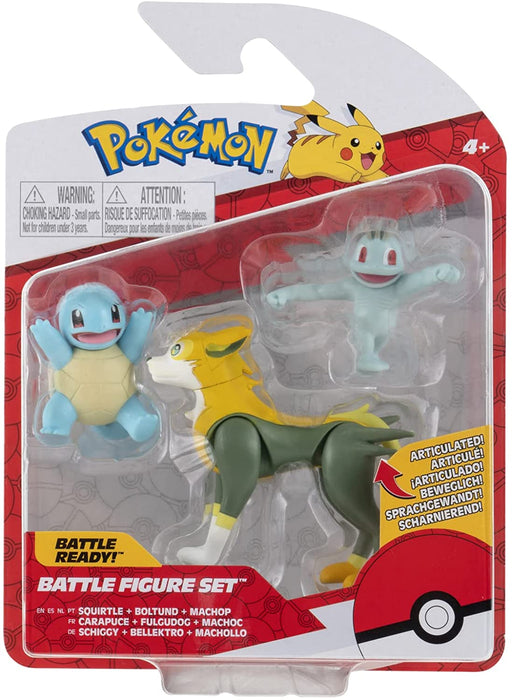 Pokemon - Battle Figure 3-Figure Pack - Squirtle, Bultuno & Machop