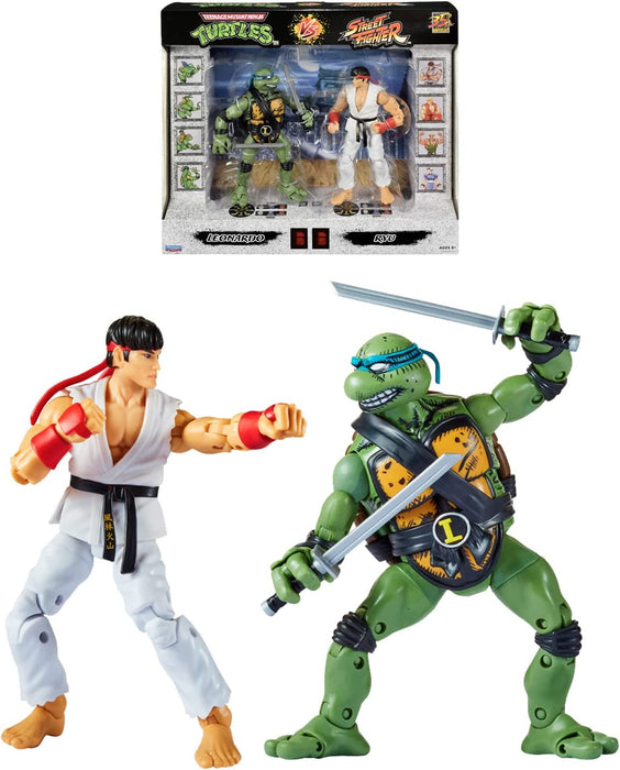 Teenage Mutant Ninja Turtles vs Street Fighter - Leonardo & Ryu Figure Set