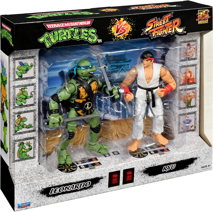 Teenage Mutant Ninja Turtles vs Street Fighter - Leonardo & Ryu Figure Set