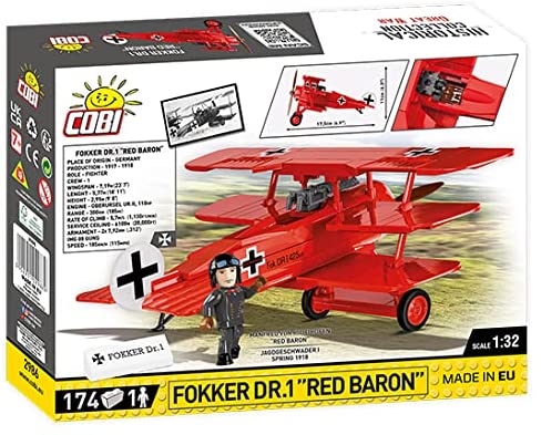Cobi - World War I - FOKKER DR.1 RED BARON 174 pieces