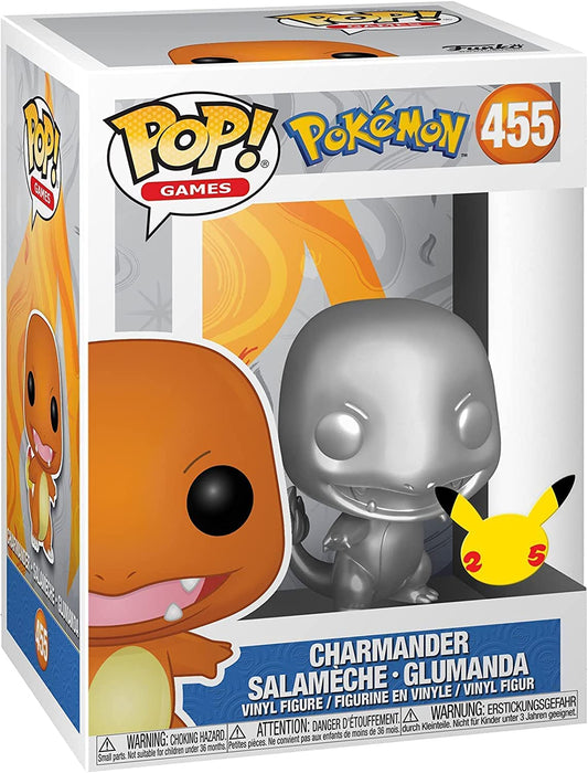 Funko - Games: Pokemon 25th Anniversary (Metalic Charmander)