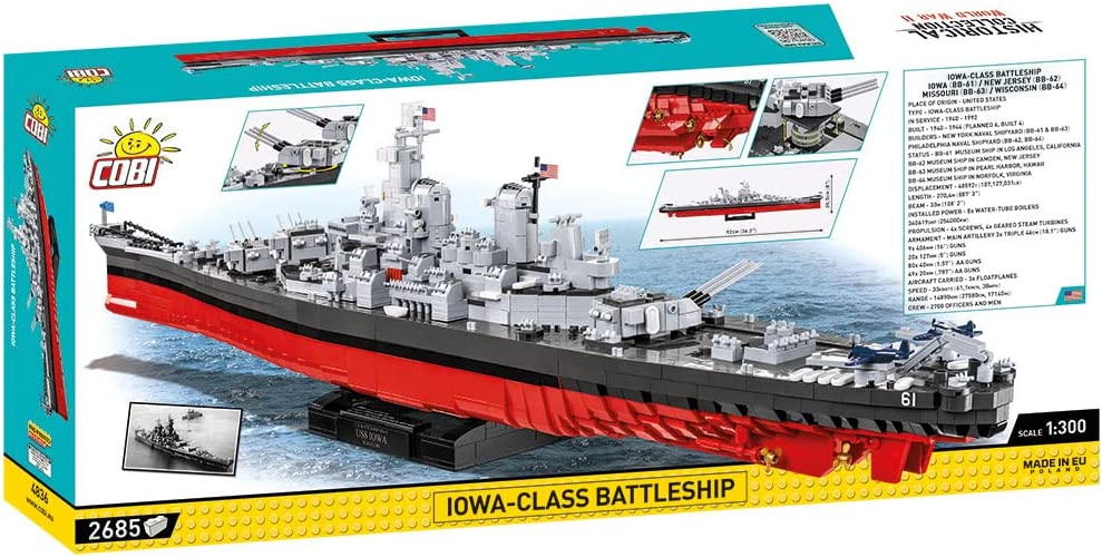 COBI - World War II Warships - IOWA 2685 pieces