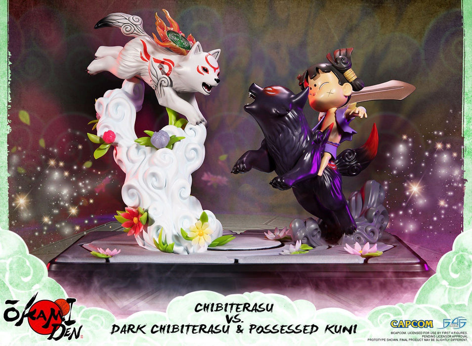 First4Figures - Okamiden (Chibiterasu VS Dark Chibiterasu & Possessed Kuni) RESIN /Figures