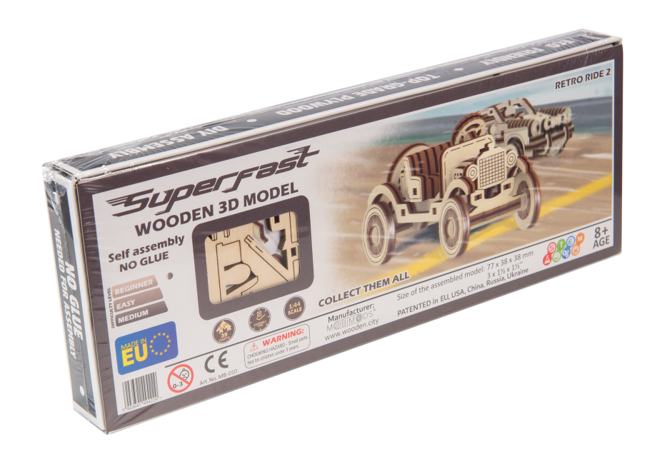 WoodenCity: Wooden Figures SuperFast Series (Retro Ride Ford)
